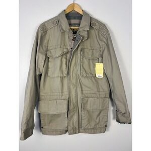 US Army Replica M-65 Field Jacket Khaki Utility Cargo Pockets Military Outerwear